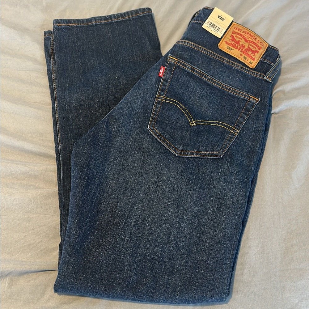 Levi's Men's Relaxed Straight Dark Blue Straight Jeans